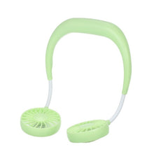 Load image into Gallery viewer, USB Rechargeable Wearable Portable Hand Free Neckband Fan  Personal Mini Neck Double Fans 3 Speed Adjustable for Ourdoor